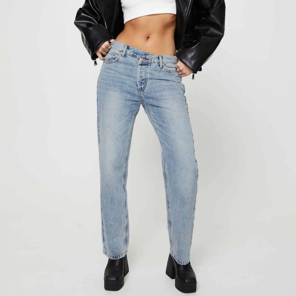 Princess Polly Holly Asymmetric Straight Leg Jean